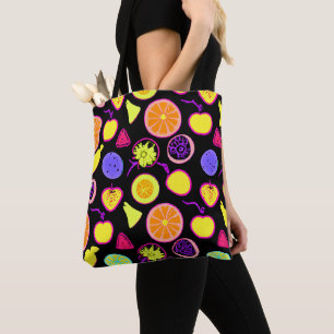 Bolso De Tela Artista vibrante de frutas de neón