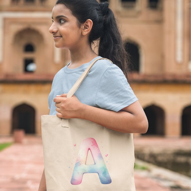 Bolso De Tela Artistic Initial 'A' - Custom Name Tote Bag (Subido por el creador)