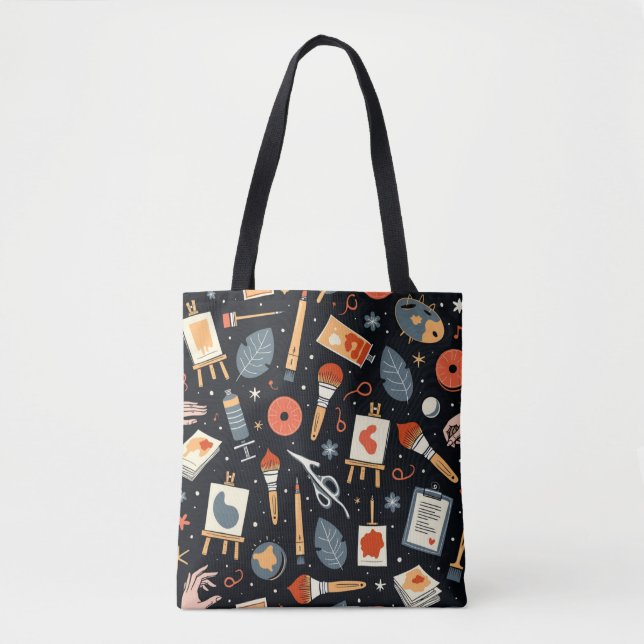 Bolso De Tela Artistic Universe: Whimsical Art Supplies (Anverso)