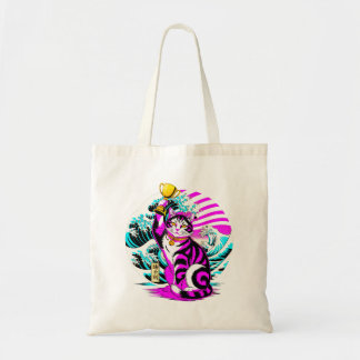 Bolso De Tela Artistic Victory Cat - Japanese Art Lover Gift