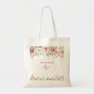 Bolso De Tela ArtsApp H2 Rosas Dusty Pink Desayuno Nupcial