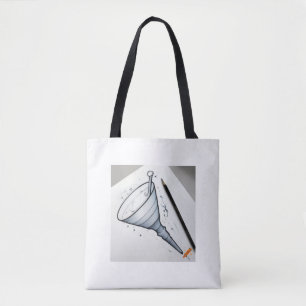 Bolso De Tela "Artsy Marketing Funnel Tote Bag: 5 pasos de tinta