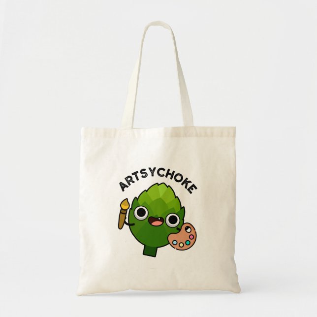 Bolso De Tela Artsychoke Funny Veggie Artichoke Pun (Frente)