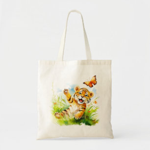 Bolso De Tela Aru: Un bebé tigre soñado