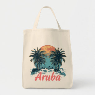 Bolso De Tela Aruba Island Design (Versión 2) - Tote de comestib