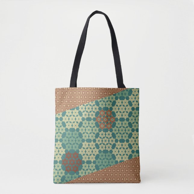 Bolso De Tela Asanoha and Kikkou Pattern (Anverso)