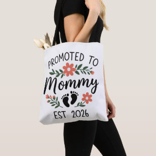 Bolso De Tela Ascendida a Mamá 2026 Divertido Embarazo por Prime