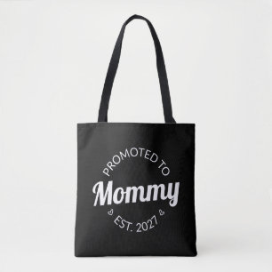 Bolso De Tela Ascendida a Mamá desde 2027 Anuncio de Nueva Mamá