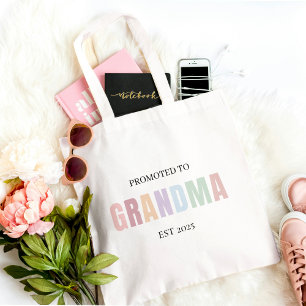 Bolso De Tela Ascendido a la abuela EST 2025   Pastel Gift