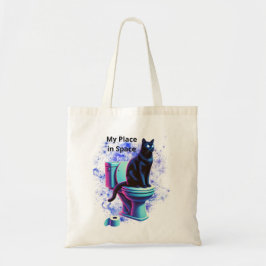 Bolso De Tela Aseo para gatos negro cósmico - Arte surrealista d