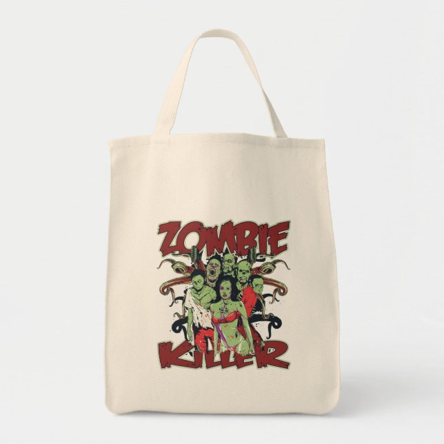Bolso De Tela Asesino del zombi (Frente)
