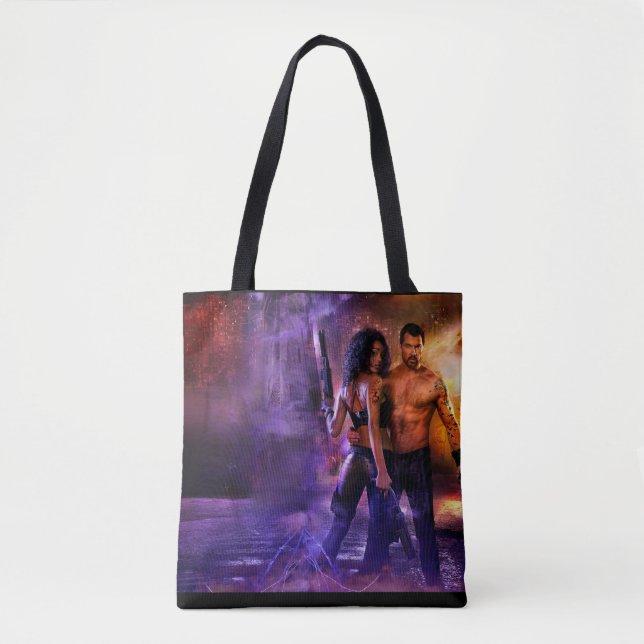 Bolso De Tela Ashwin y tote impreso diácono (Anverso)