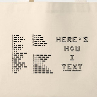 Bolso De Tela Así es como escribo (International Morse Code)