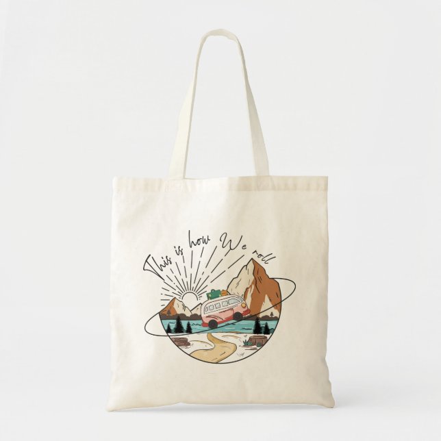 Bolso De Tela Así Es Como Hacemos Camping (Frente)