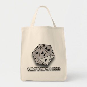 Bolso De Tela Así es como rollo d20