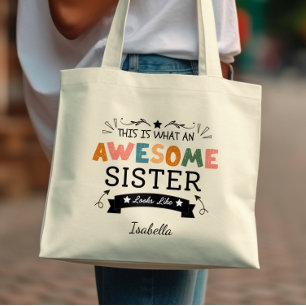 Bolso De Tela Así es como se ve una hermana increíble