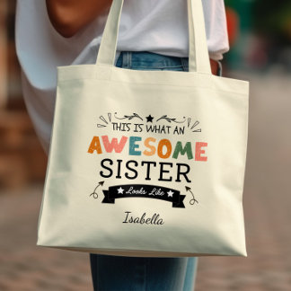 Bolso De Tela Así es como se ve una hermana increíble