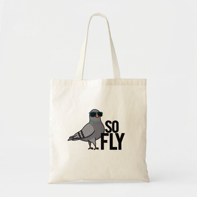 Bolso De Tela Así que Fly Funny Guay Pigeon Pun (Frente)