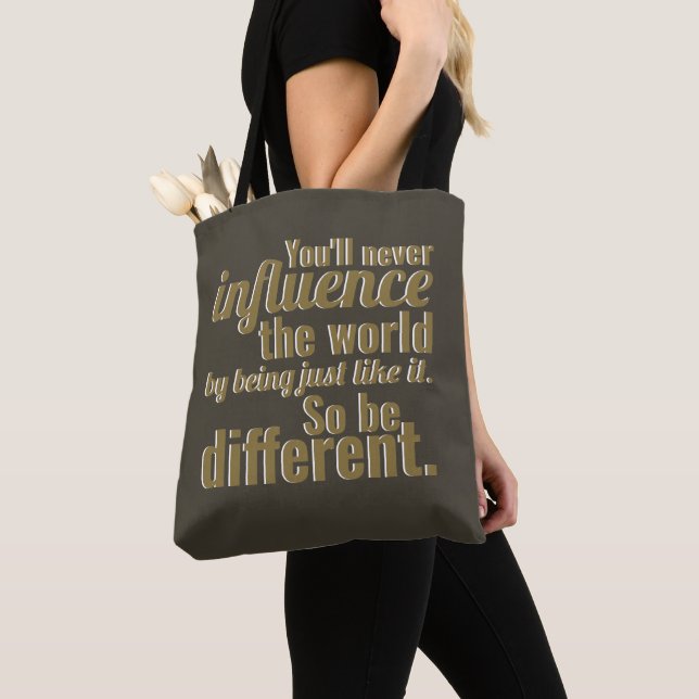 Bolso De Tela Así que sé diferente (Detalle)
