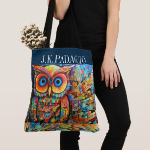 Bolso De Tela Así que Tote de búho lindo - Ver hacia atrás