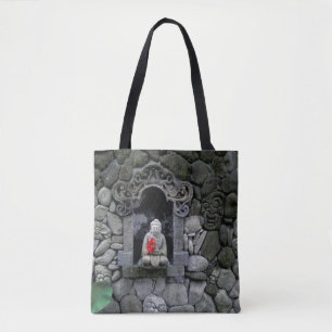 Bolso De Tela Asia, Indonesia, Bali. Un santuario de Buda