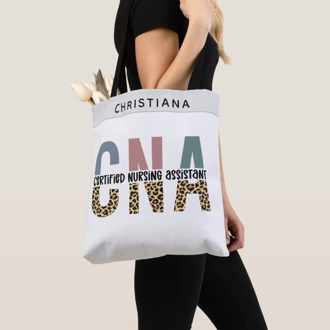 Bolso De Tela Asistente de Enfermería certificado CNA de nombre  (Detalle)