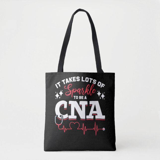 Bolso De Tela Asistente de Enfermería de enfermería de CNA diver (Anverso)