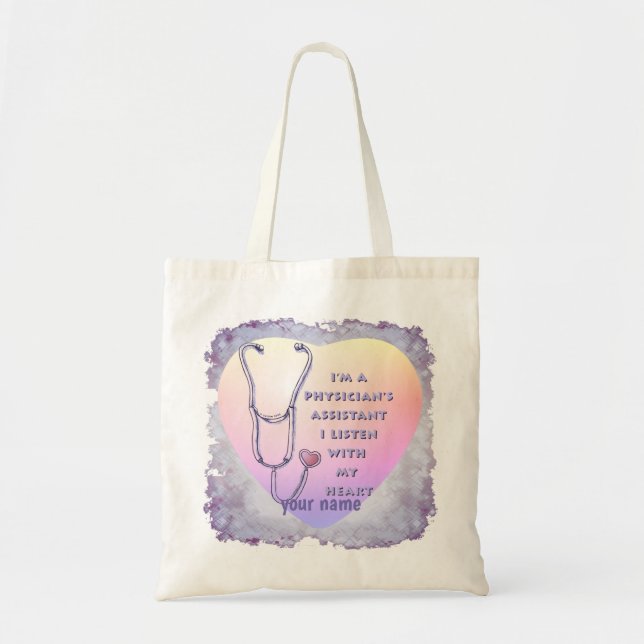Bolso De Tela Asistente Médico Corazón (Frente)