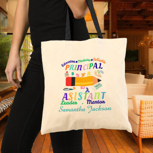 Bolso De Tela Asistente personalizado del director día del maest