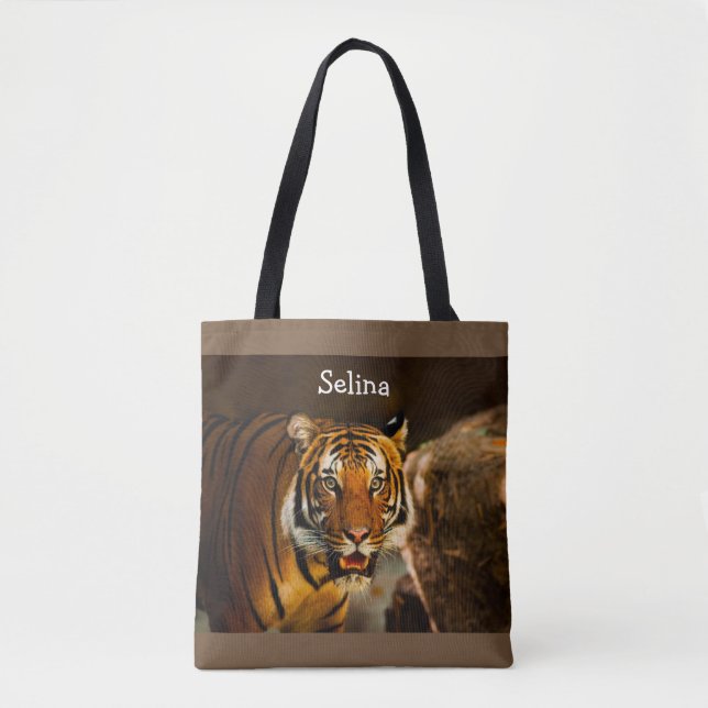 Bolso De Tela Asombrosa foto de tigre (Anverso)