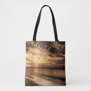 Bolso De Tela Asombroso amanecer en la playa
