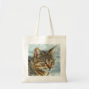 Bolso De Tela Asombroso Gato Tabby Cerrar Portra Lápiz Gráfico