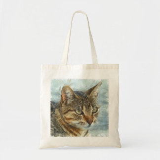 Bolso De Tela Asombroso Gato Tabby Cerrar Portra Lápiz Gráfico