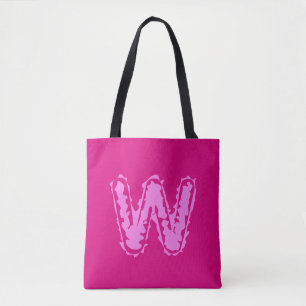Bolso De Tela Asombroso Monograma rosa en rosa