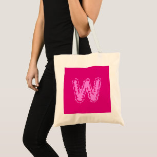 Bolso De Tela Asombroso Monograma rosa en rosa
