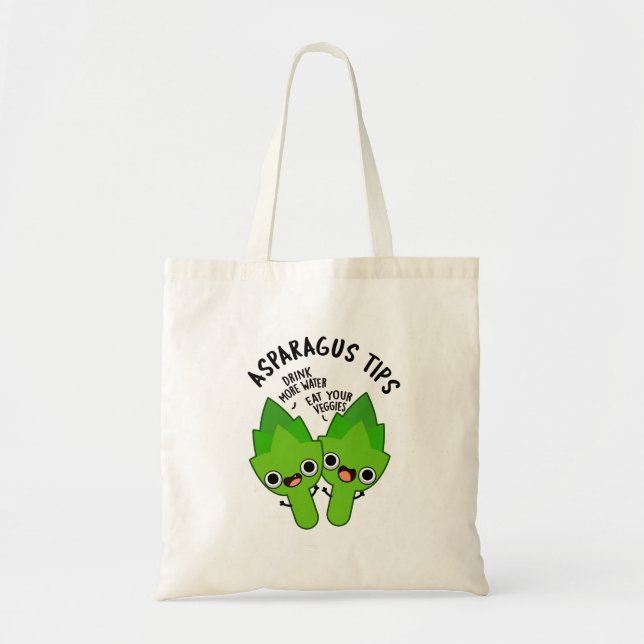 Bolso De Tela Asparagus Tips Funny Veggie Pun (Frente)