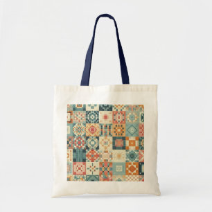 Bolso De Tela Aspecto acolchado de patchwork vintage