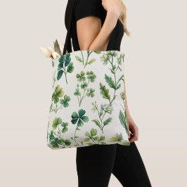 BOLSO DE TELA ASPECTO ANTIGUO TRÉBOLES CÉLTICOS IRLANDESES