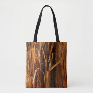 Bolso De Tela Aspecto de la corteza de madera con textura de ced