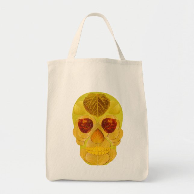 Bolso De Tela Aspen Leaf Skull 1 (Frente)