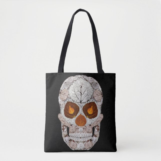 Bolso De Tela Aspen Leaf Skull 11 (Anverso)