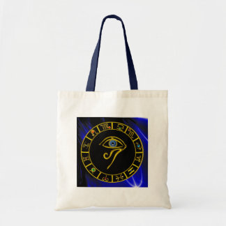 Bolso De Tela ASRAL HORUS EYE, BLUE TALISMAN / Astrologic Chart