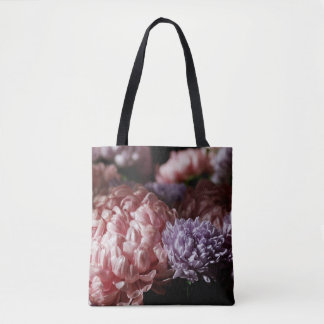 Bolso De Tela Aster rosa Bouquet: Iluminación barroca.