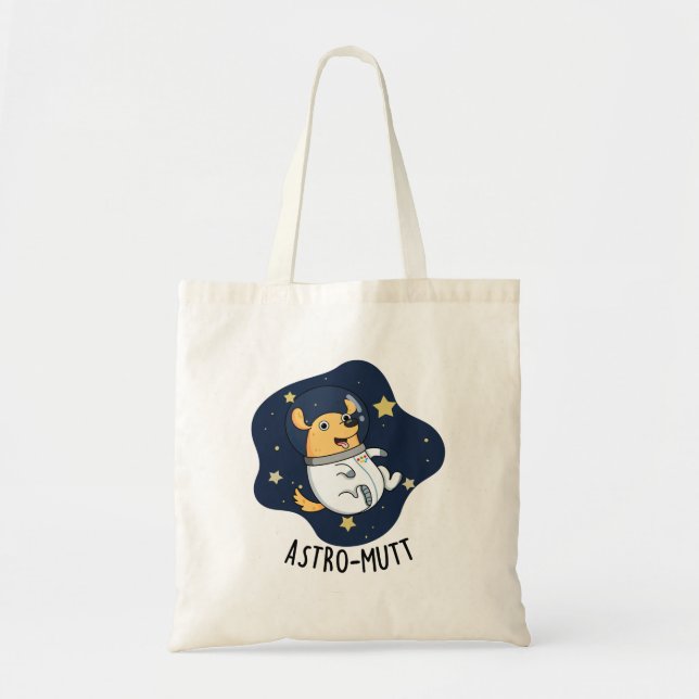Bolso De Tela Astromutt Funny Dog Astronauta Pun (Frente)