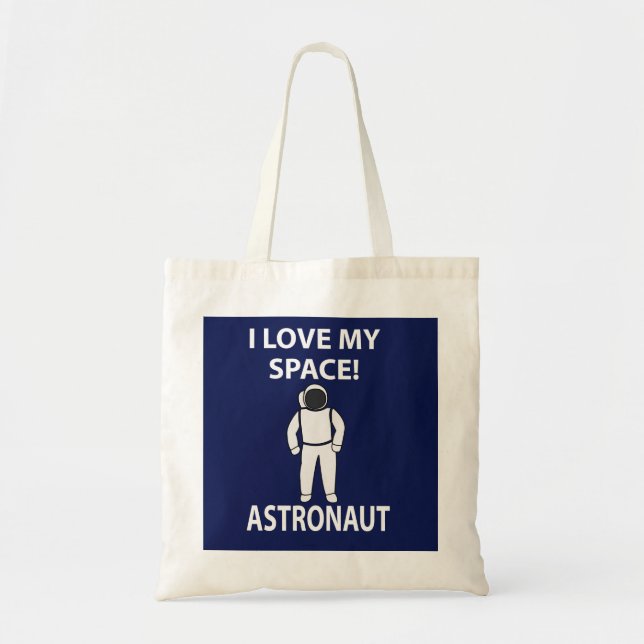 Bolso De Tela Astronauta Amo a mi astronauta espacial (Frente)