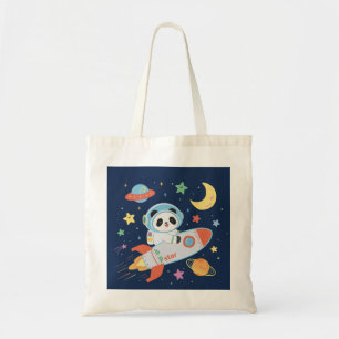 Bolso De Tela astronauta azul y naranja Panda
