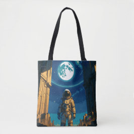 Bolso De Tela Astronauta Bajo la Puerta Celestial