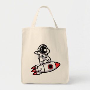 Bolso De Tela Astronauta De Guay En El Cohete