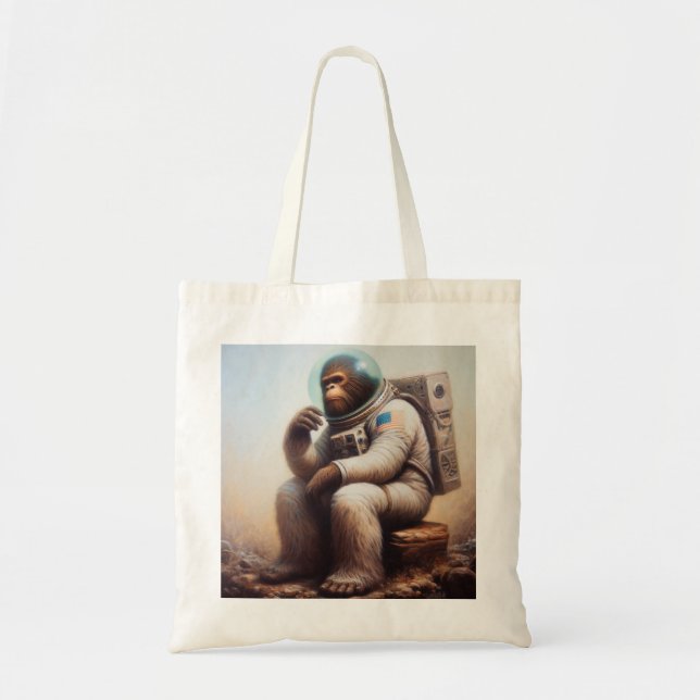 Bolso De Tela Astronauta de pie grande (Frente)