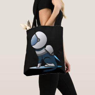 Bolso De Tela Astronauta del gato espacial volando